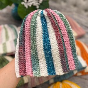 Multicolor Crochet Beanie Hat Fall Winter Spring Hat For Personal or Gifts  Batc